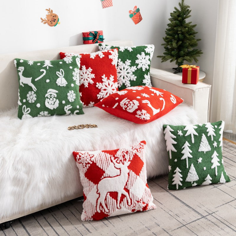 Weihnachts -Schneeflocke Rentier Holiday Pillow