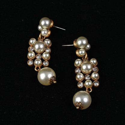 Pendientes de perlas de moda exquisitos de oreja de plata esterlina