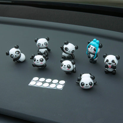 Ornamento creativo de coche de panda lindo