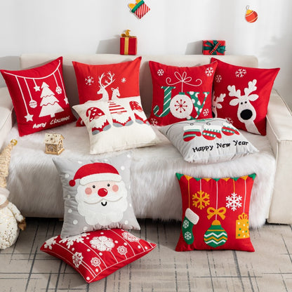 Christmas Cartoon Print Holiday Pillow(Pillow inserts included)