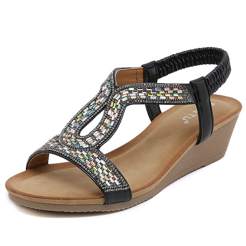 Fashionable Wedge Heel Slip-resistant Commuter Sandals