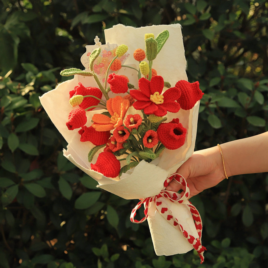 Handmade Vintage Knitted Bouquet