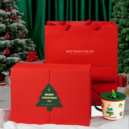 Red Christmas Gift Box (Empty Box)