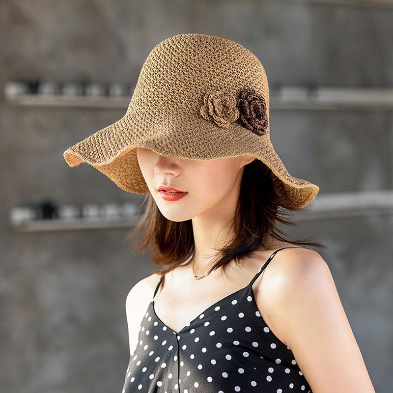 Beach Sun Hat - Sun Protection Versatile Straw Hat