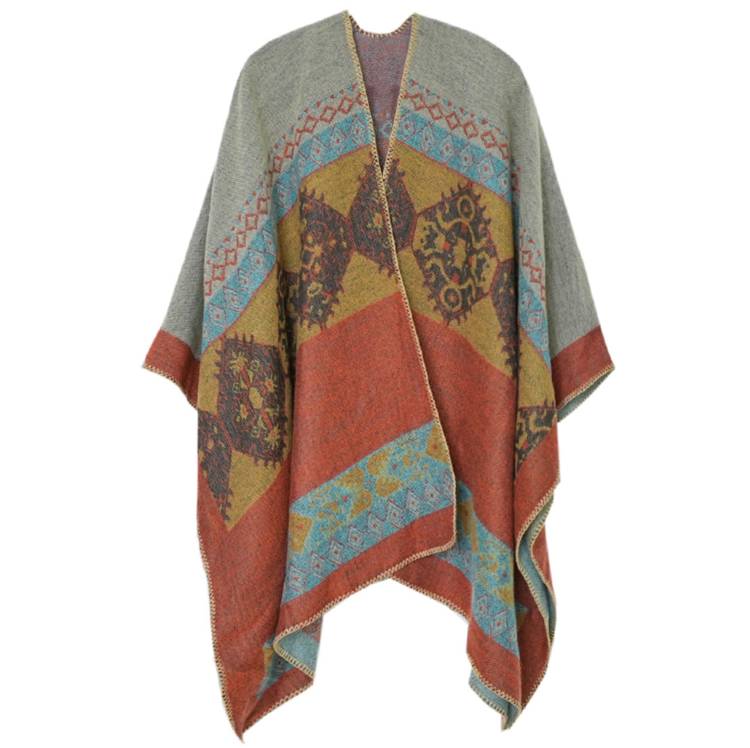 Travel Warm Vintage Cape Scarf