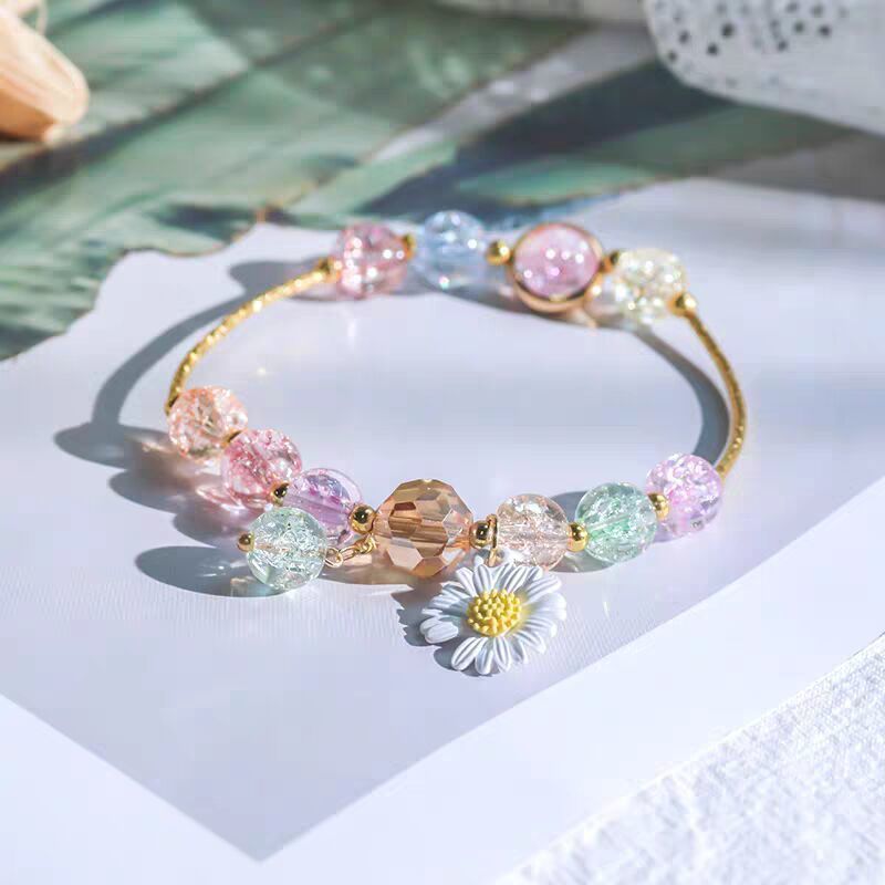 Bracelet de marguerites coloré