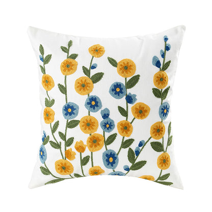 Embroidered Flower Modern Minimalist Sofa Pillow(Pillow inserts included)