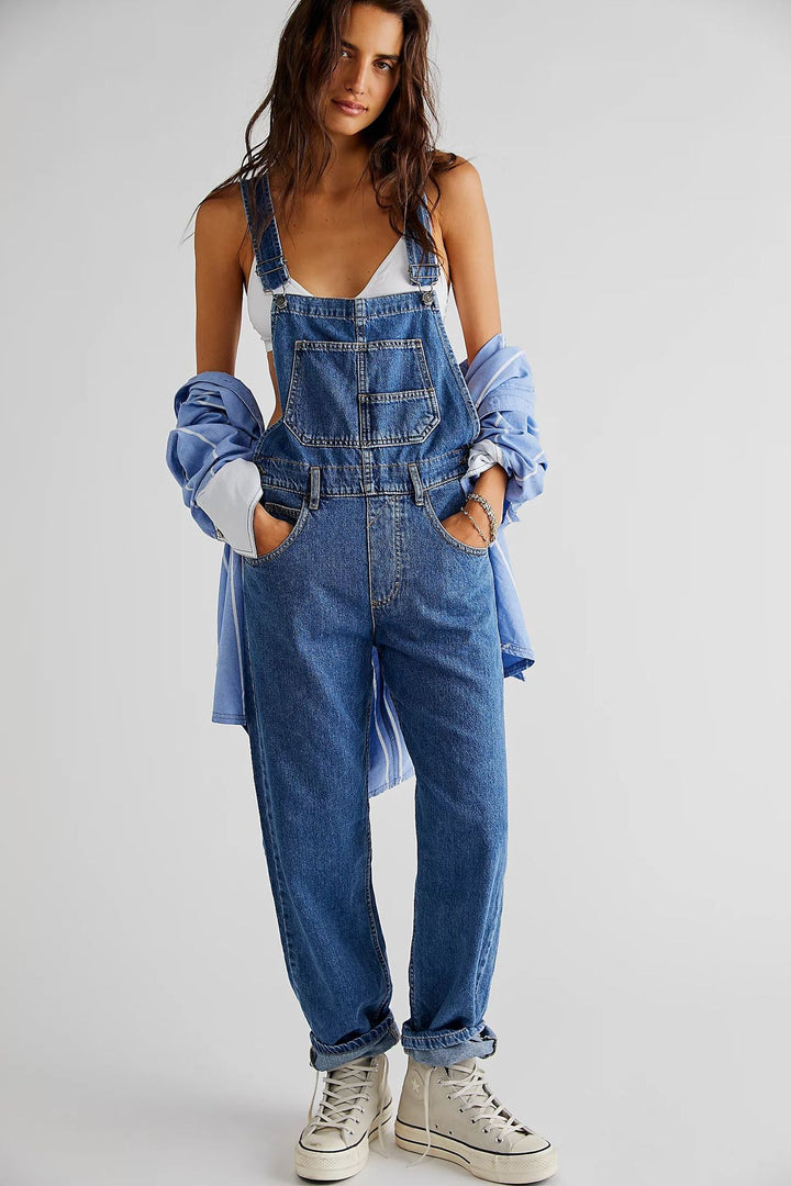 Lässige Denim-Overalls mit entspannter Passform