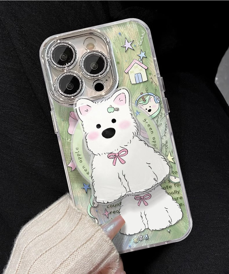 Cute Animal Magnetic Stand Phone Case