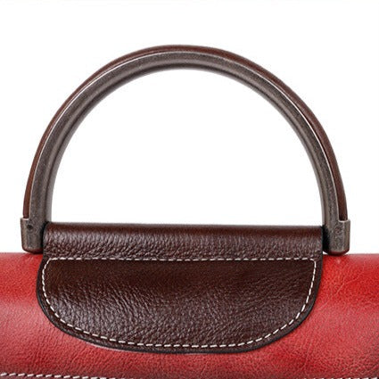 Vintage-Inspired Genuine Leather Crossbody Bag