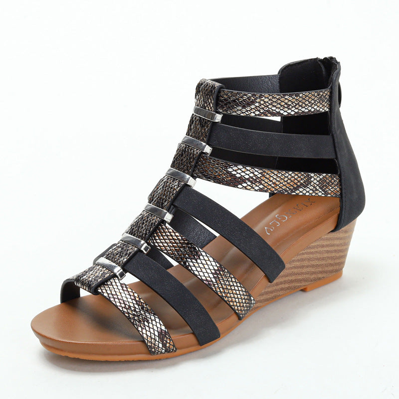 Summer Roman High-top Versatile Peep-toe Sandals