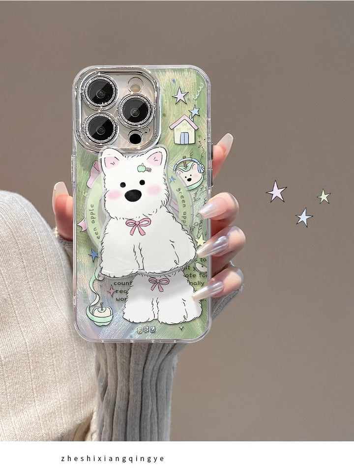 Cute Animal Magnetic Stand Phone Case