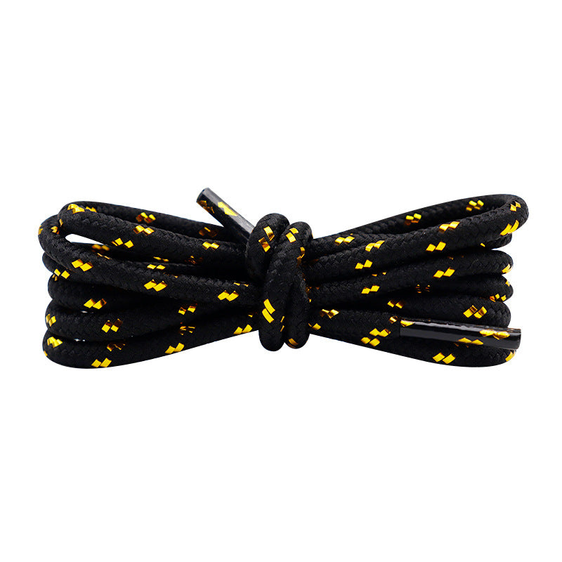 Round Polyester Double Twill Metal Wire Shoelaces(4.5mm Width)