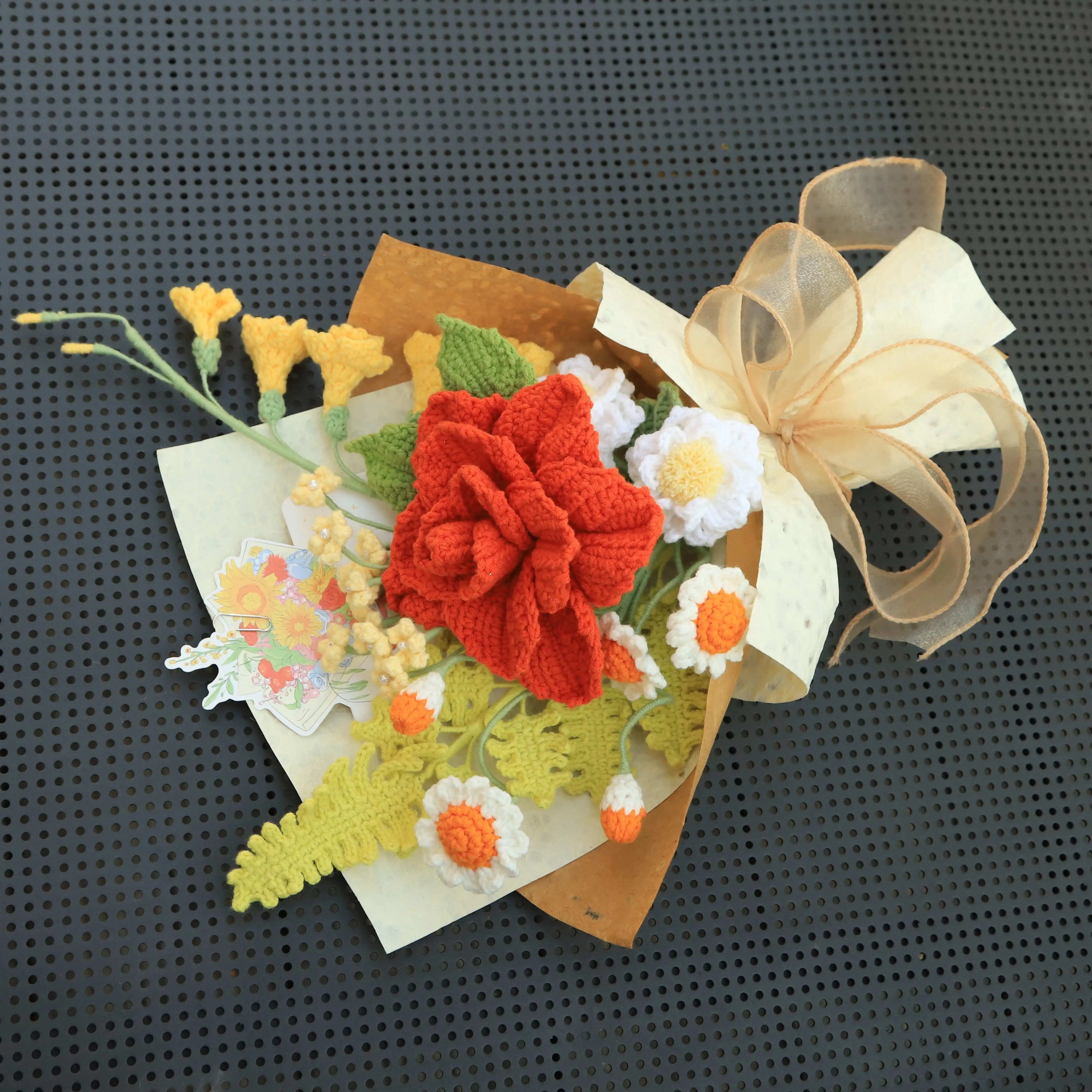 Handmade Knitted Rose Bouquet