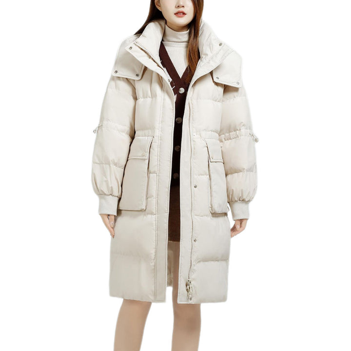 Hooded Long Casual Slim-fit Duck Down Thickened High-end Warm Coat