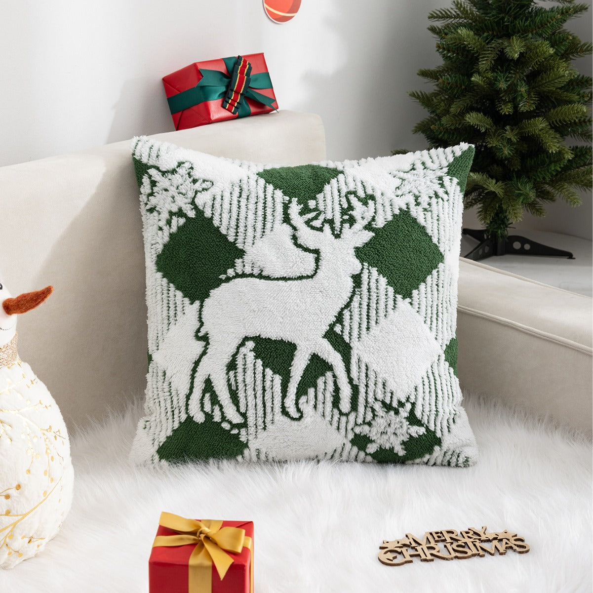 Christmas Snowflake Rena Pillow