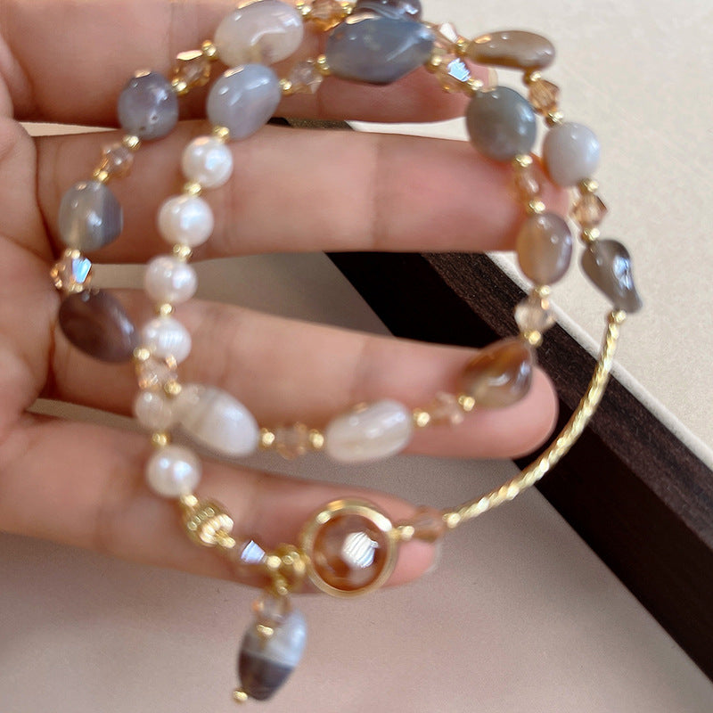 Elegant Crystal and Gemstone Bracelet