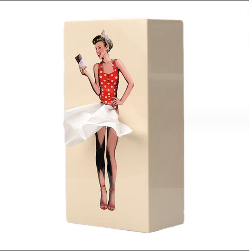 Puffy Skirt Girl Facial Tissue Box