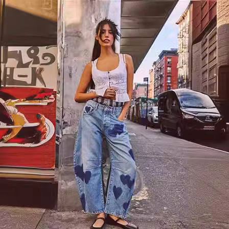 Jeans de mujer cónicos en medio de la cintura mids de la cintura mínima