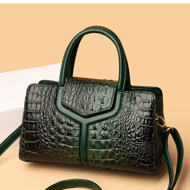 Borsa a tracolla alla moda con stampa coccodrillo