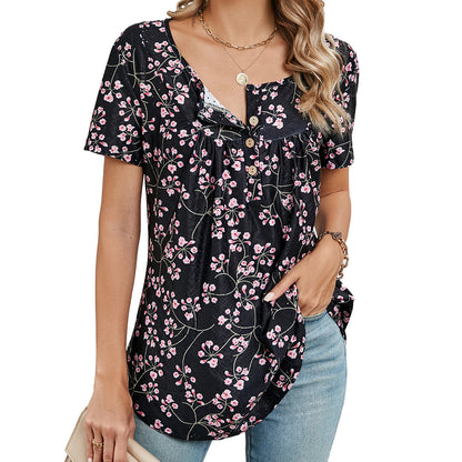 Loose Fit Printed Short-Sleeve T-shirt