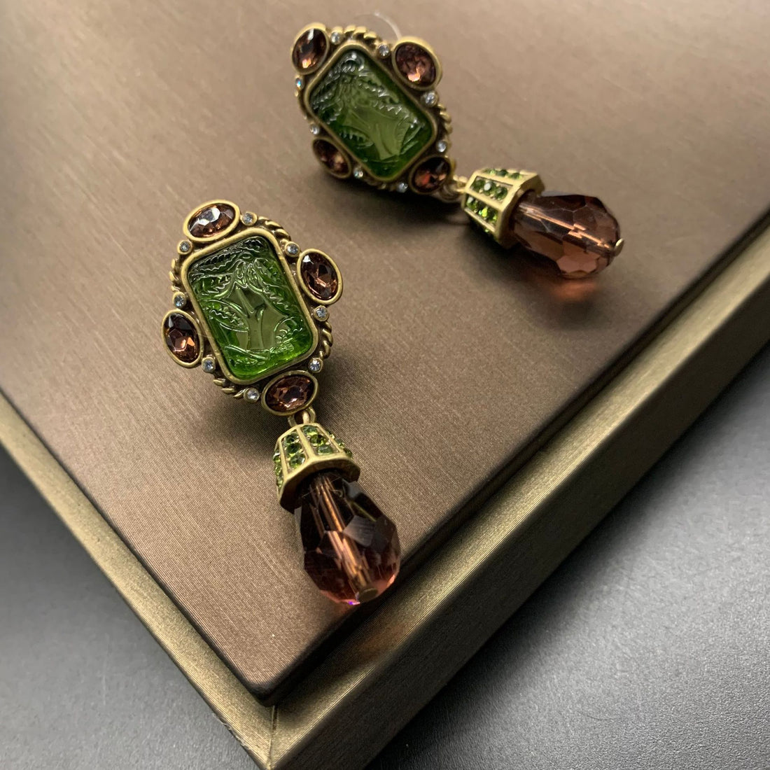 intage Geometric Statement Earrings