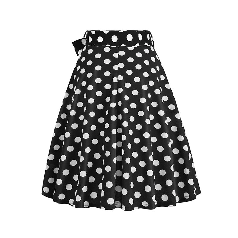 Vintage Printed Elegant Midi Skirt