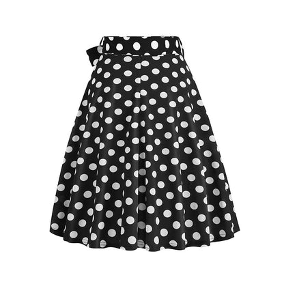 Vintage Printed Elegant Midi Skirt