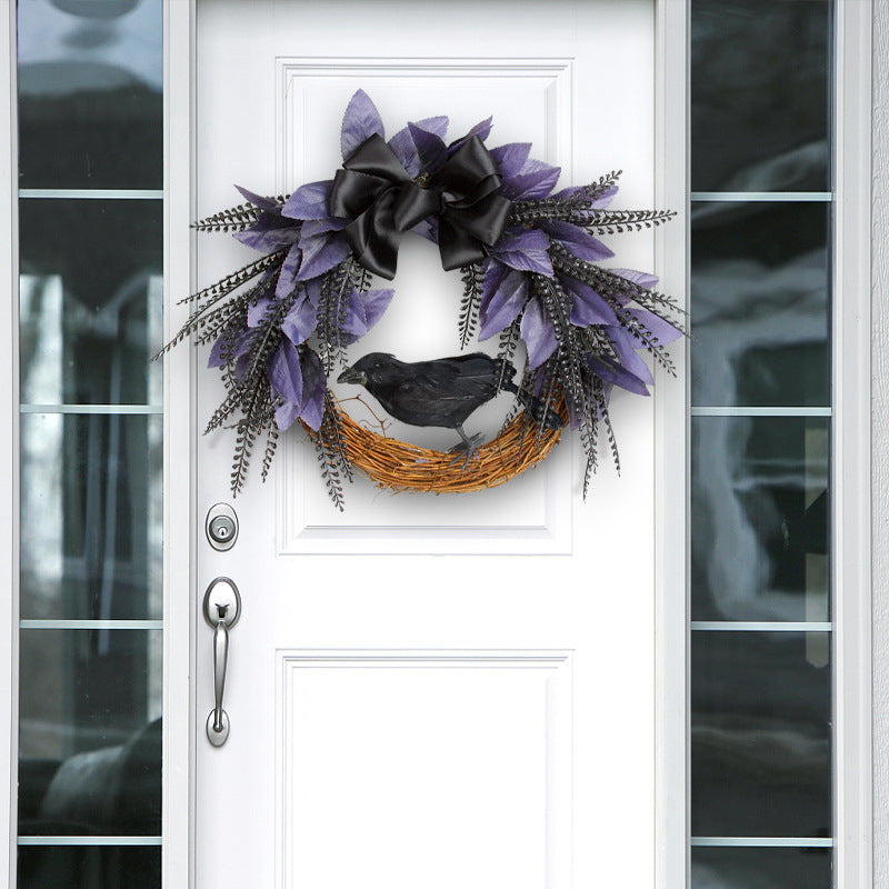 Porch Window Home Decor Pumpkin Cart Wreath