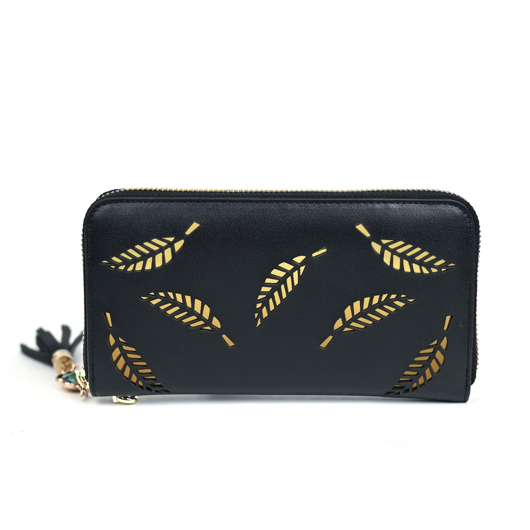 portefeuille de feuilles fait main vintage