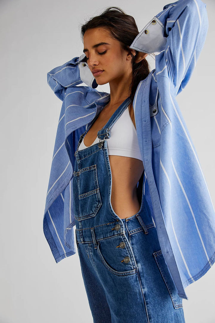 Lässige Denim-Overalls mit entspannter Passform