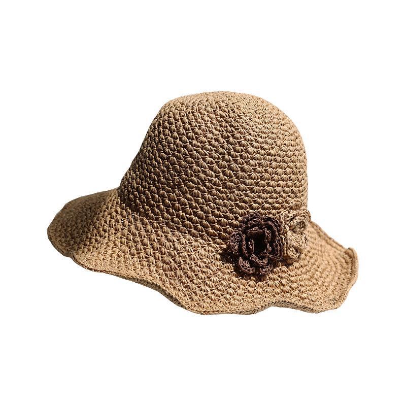 Cappello da sole sulla spiaggia - cappello di paglia versatile protezione da sole