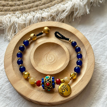 Vintage Chic Beaded Handmade Woven Bracelet