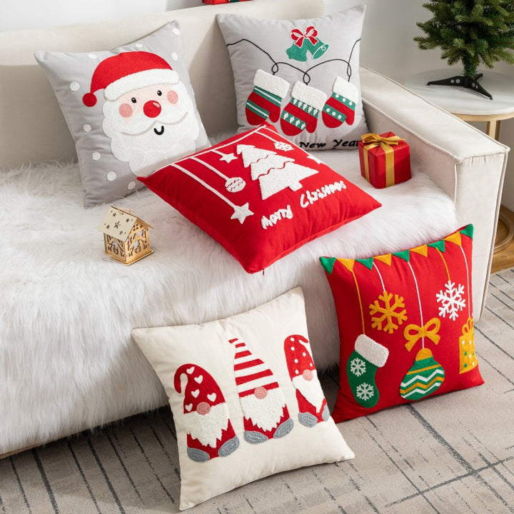 Christmas Cartoon Print Holiday Pillow(Pillow inserts included)