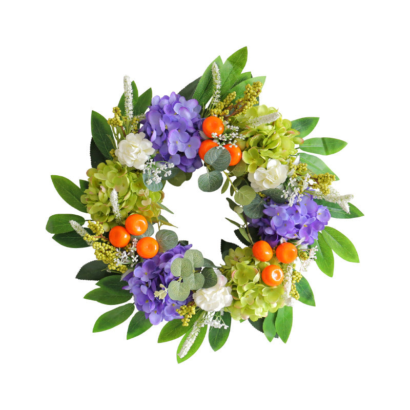 Porch Window Home Decor Pumpkin Cart Wreath