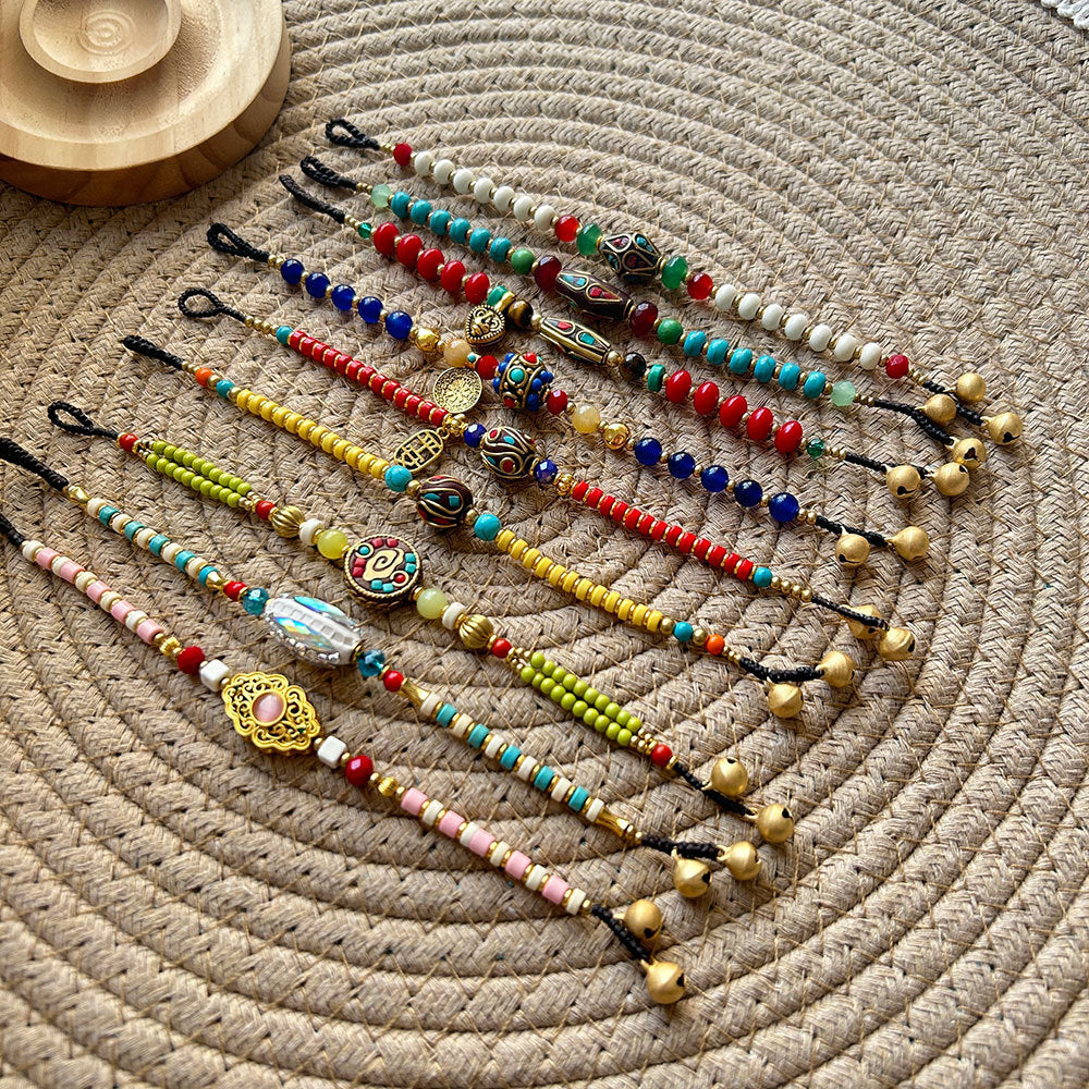 Vintage Chic Beaded Handmade Woven Bracelet