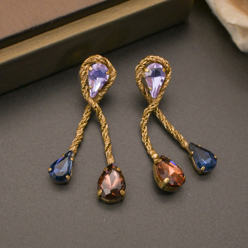 Vintage Minimalist Teardrop Earrings
