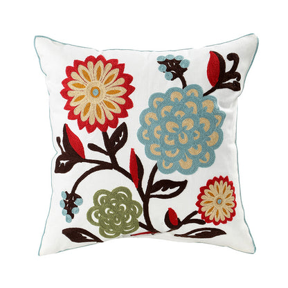 Embroidered Flower Modern Minimalist Sofa Pillow(Pillow inserts included)