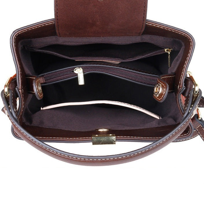 Retro Moose Head Leather Cross-body Bag