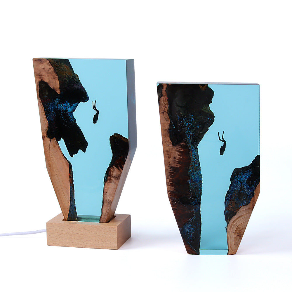 Home Soft Light Creative Ocean Art Resin Night Light