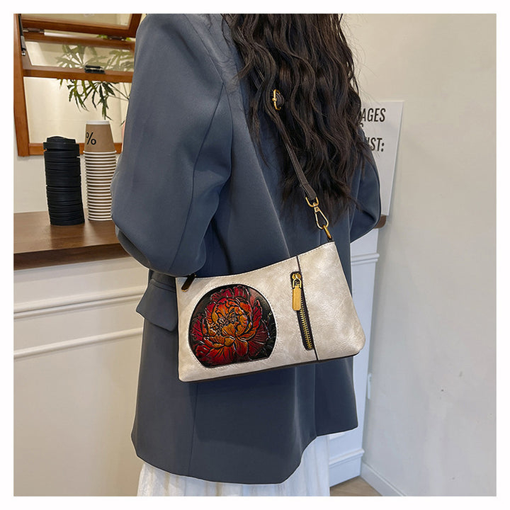 Elegant Lotus Crossbody Bag