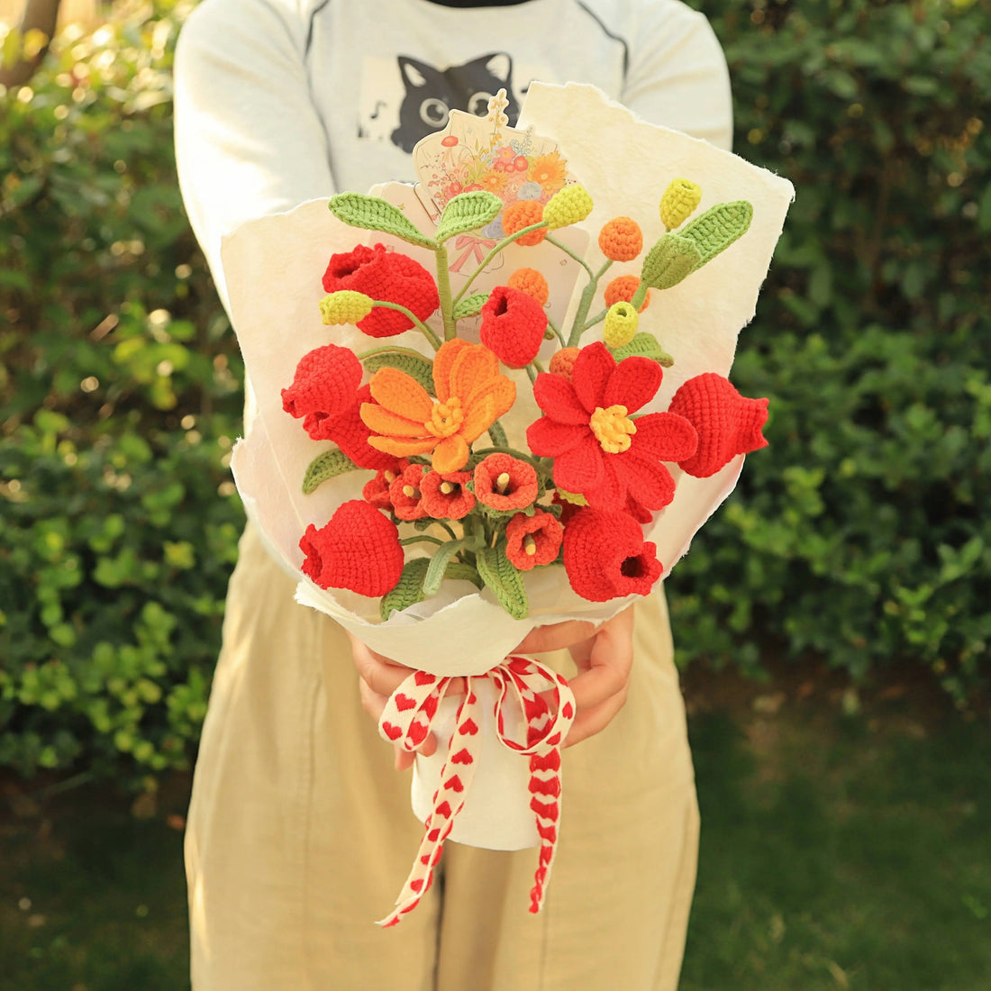 Handmade Vintage Knitted Bouquet