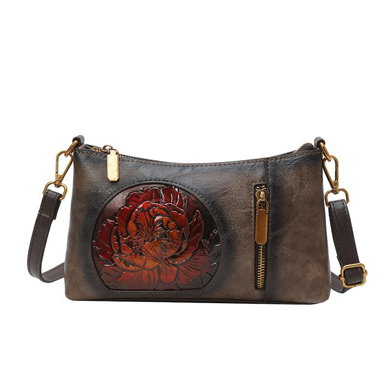 Elegant Lotus Crossbody Bag