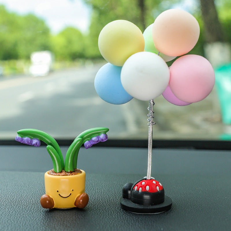 Cute Flower Pot Elf Car Ornament