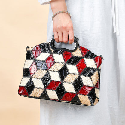 Borsa per patchwork retrò con spalla singola con spalla singola