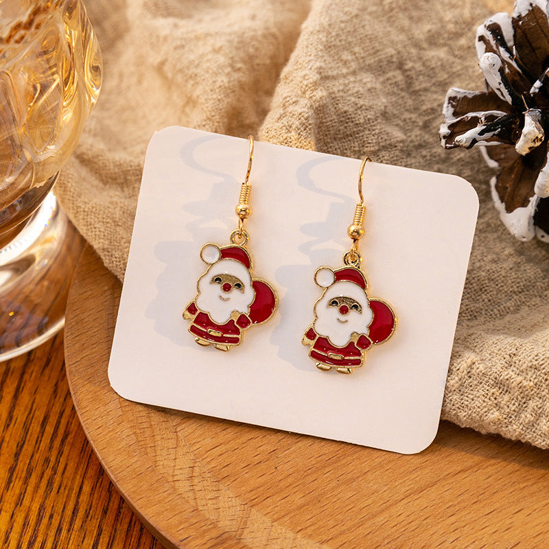 Christmas Snowflake Bell Rendeer Boucles d&