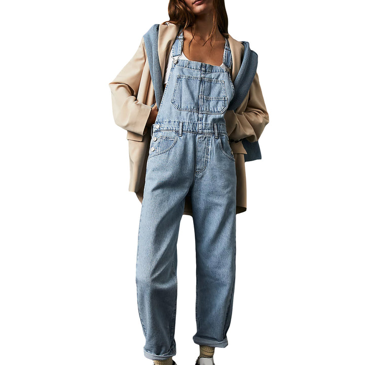 Lässige Denim-Overalls mit entspannter Passform