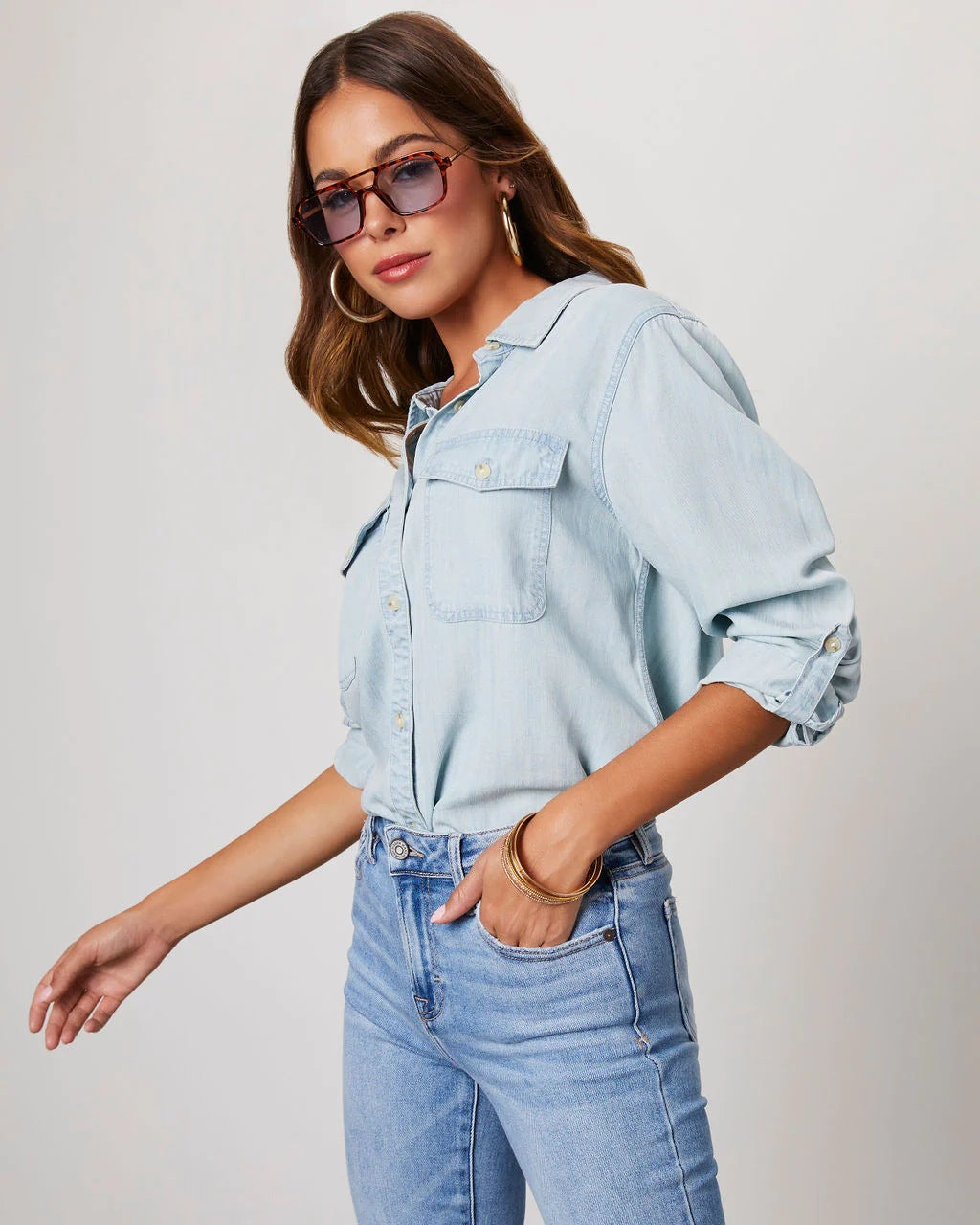 Autumn Casual Long Sleeve Denim Top