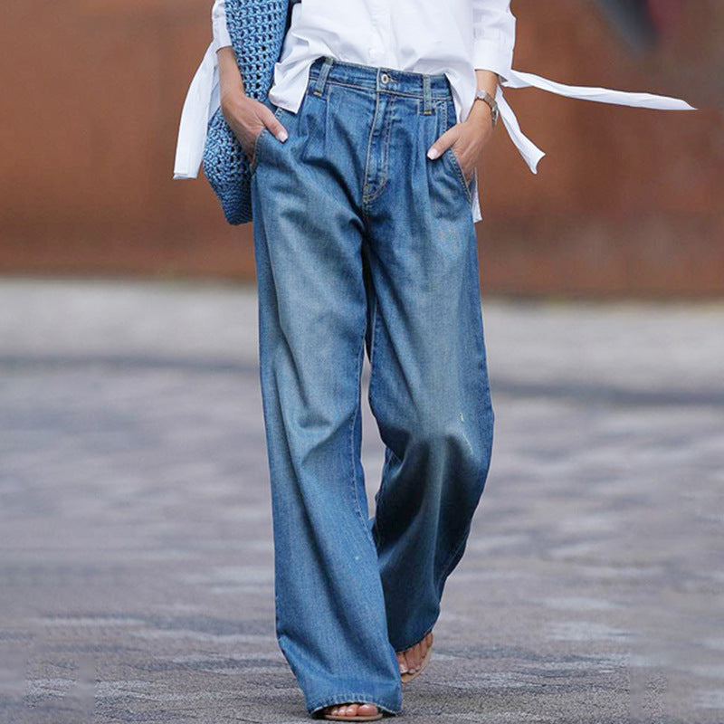 Vintage High-Waisted Wide-Leg Jeans