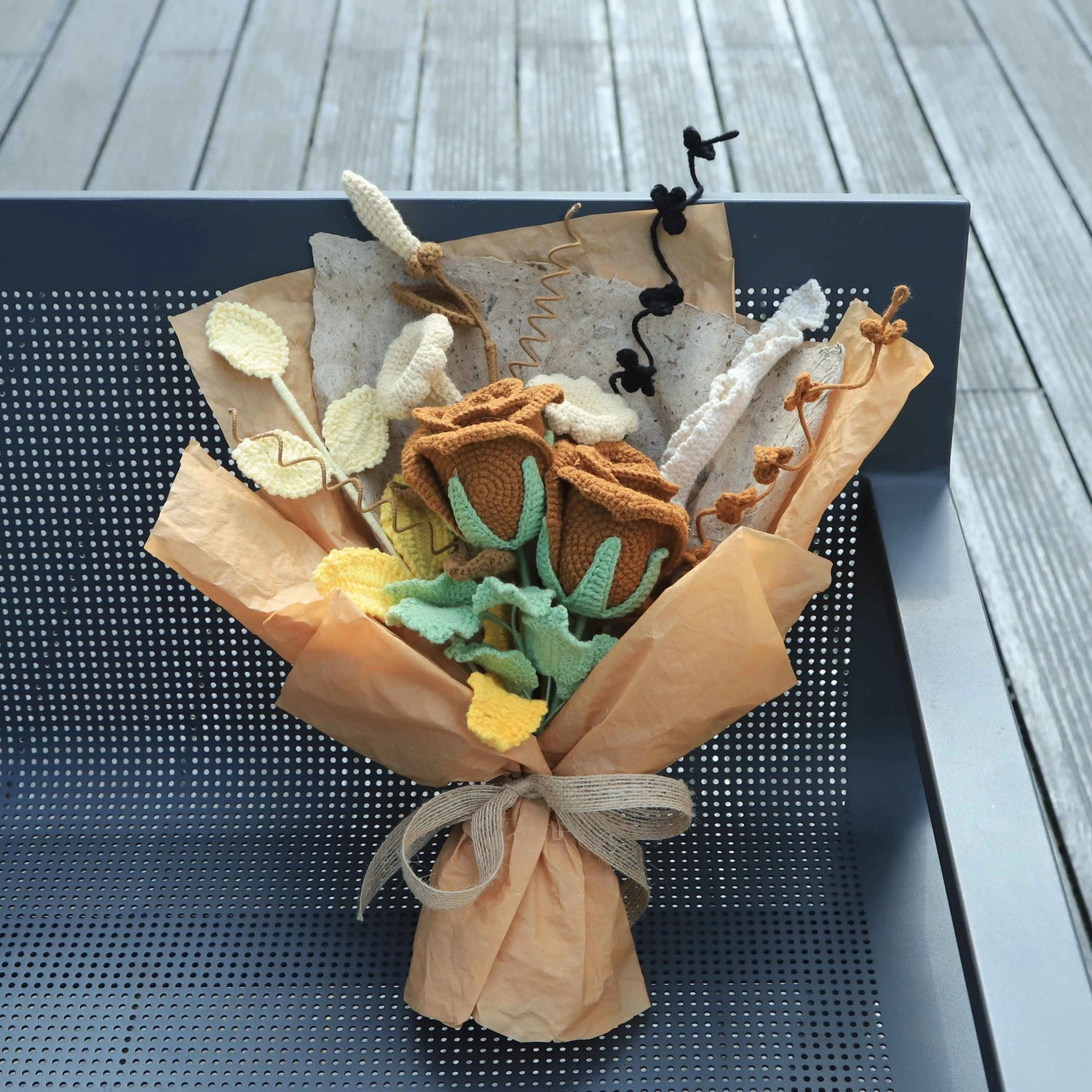 Handmade Knitted Vintage Bouquet